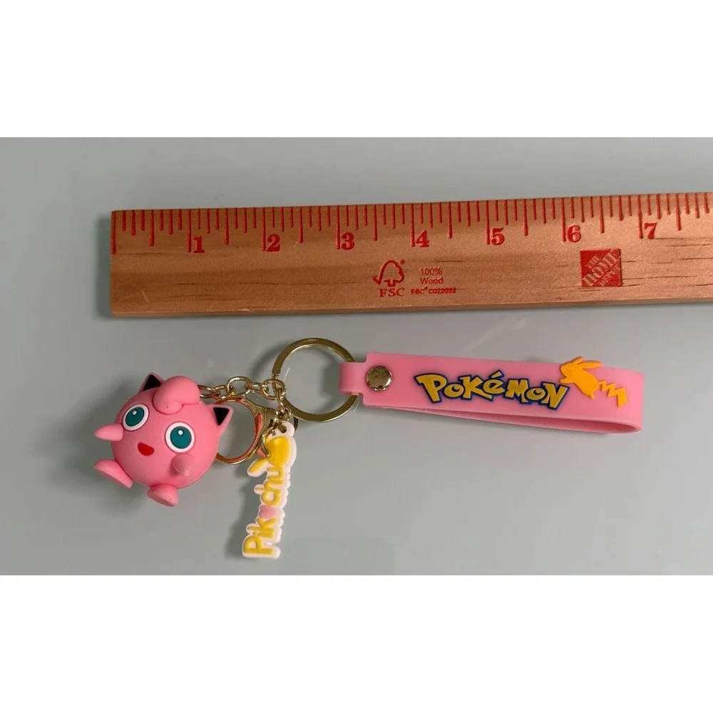Pokemon JigglyPuff 3D Figure Bag Clip-On Keychain Bag Backpack Accessory Pink